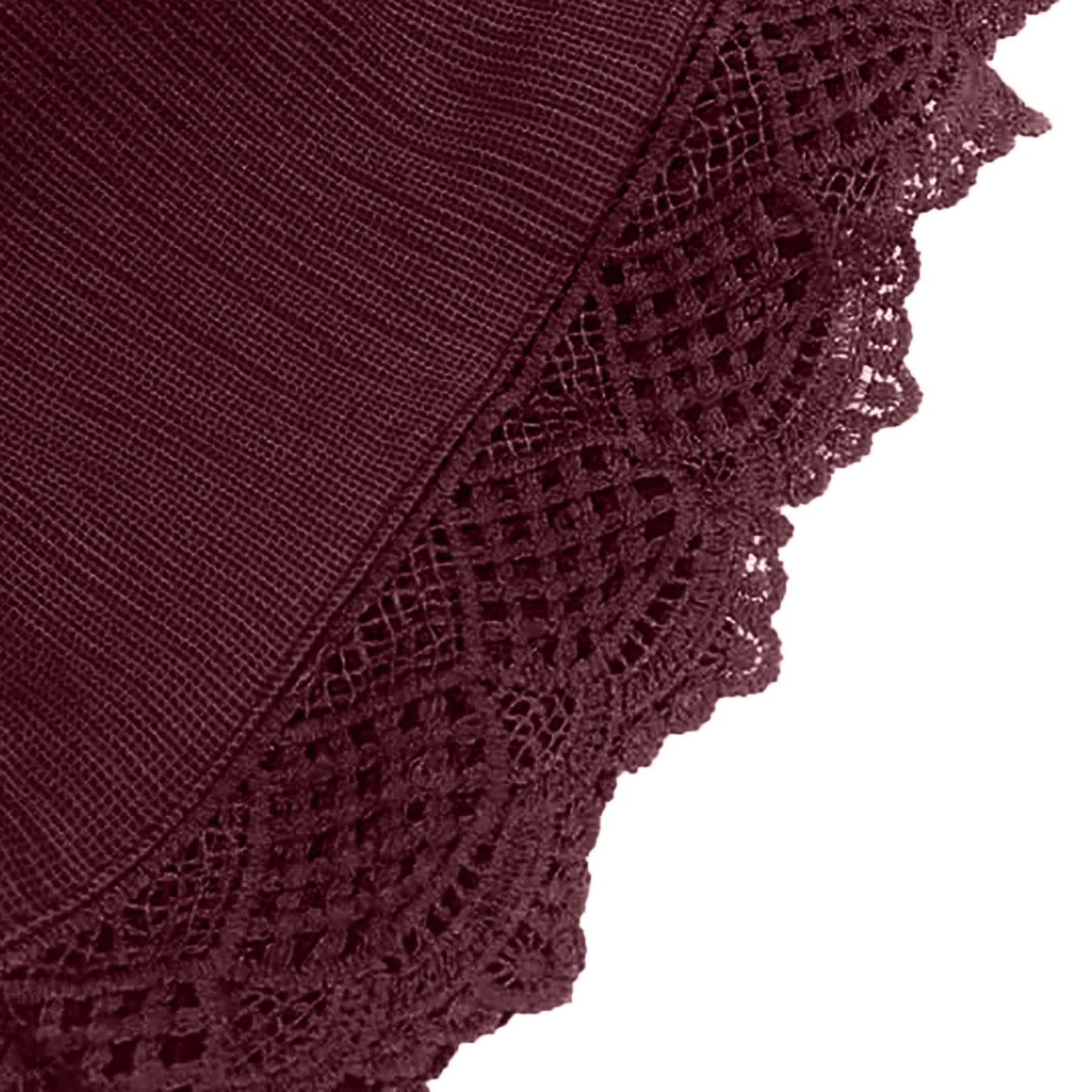 Short de Tecido Grosso com Renda e Cintura Elástica