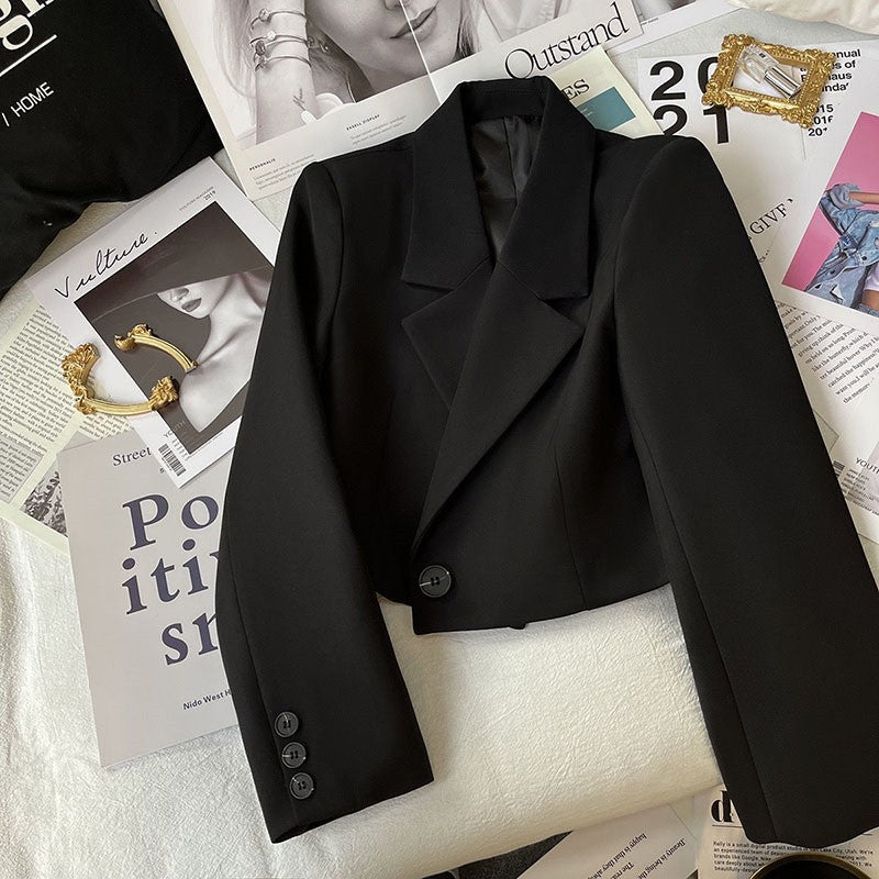 Blazer Curto Manga Longa