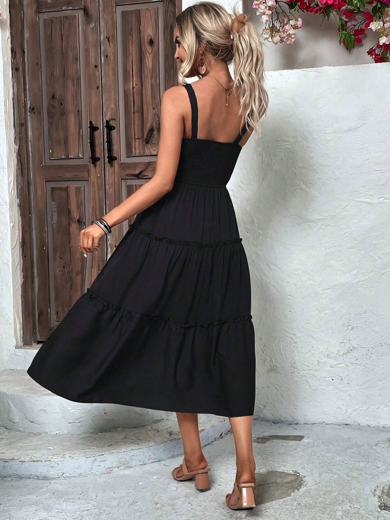 Vestido com Bojo Franzinho e Bainha de Babados