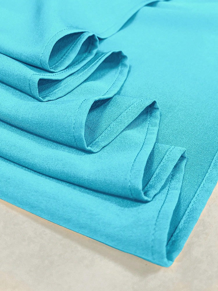 Saia longa feminina de cintura alta, elástica, com detalhe de laço