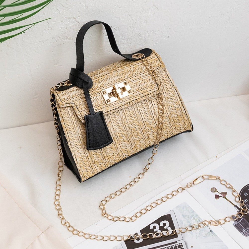 Trendy palha saco para as mulheres, palha saco com personalidade, moda, novo