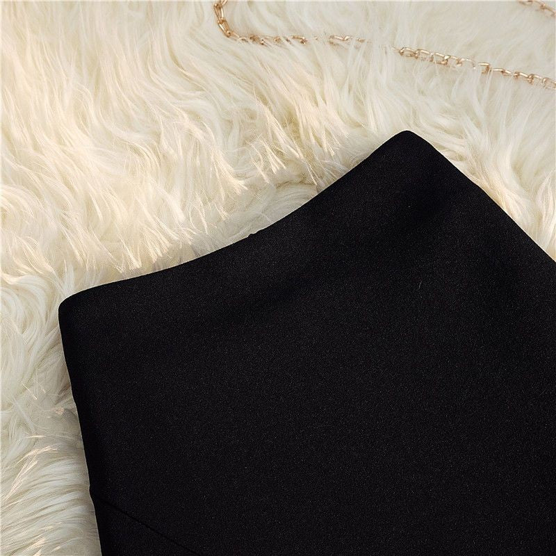 Minissaia Cintura Alta com Babados e Zíper