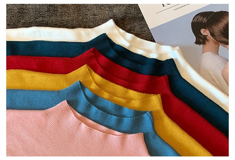 Blusa de Malha Sem Mangas Gola Alta