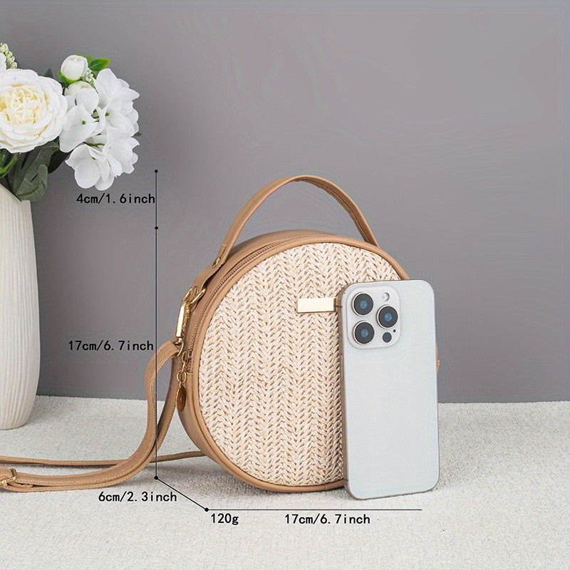 Bolsa feminina estilo sacola, em tecido com alça de mão e tiracolo