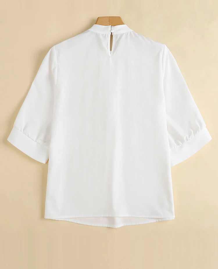 Blusa Túnica com Manga 3/4 e Gola Alta